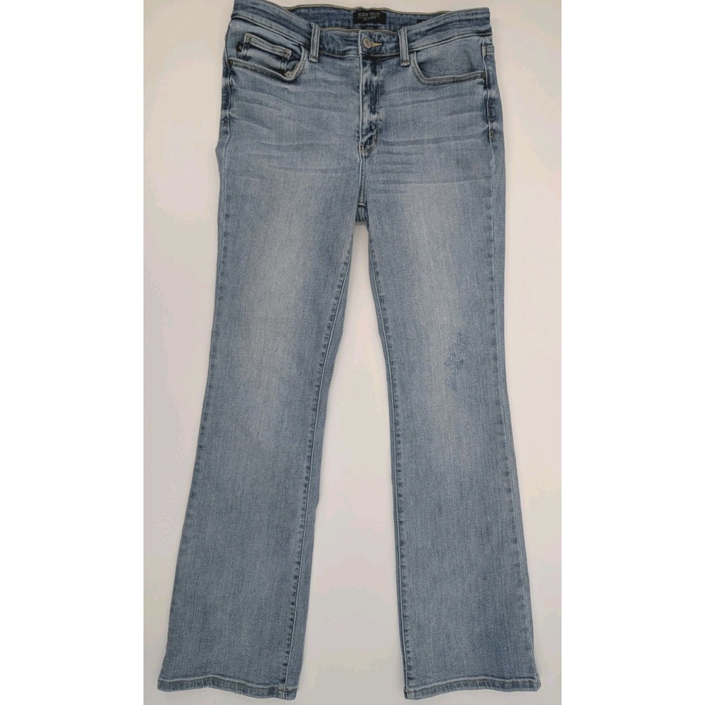 Judy Blue Jeans Women 13/31 Denim Bootcut Light Wash Stretch High Waist Western